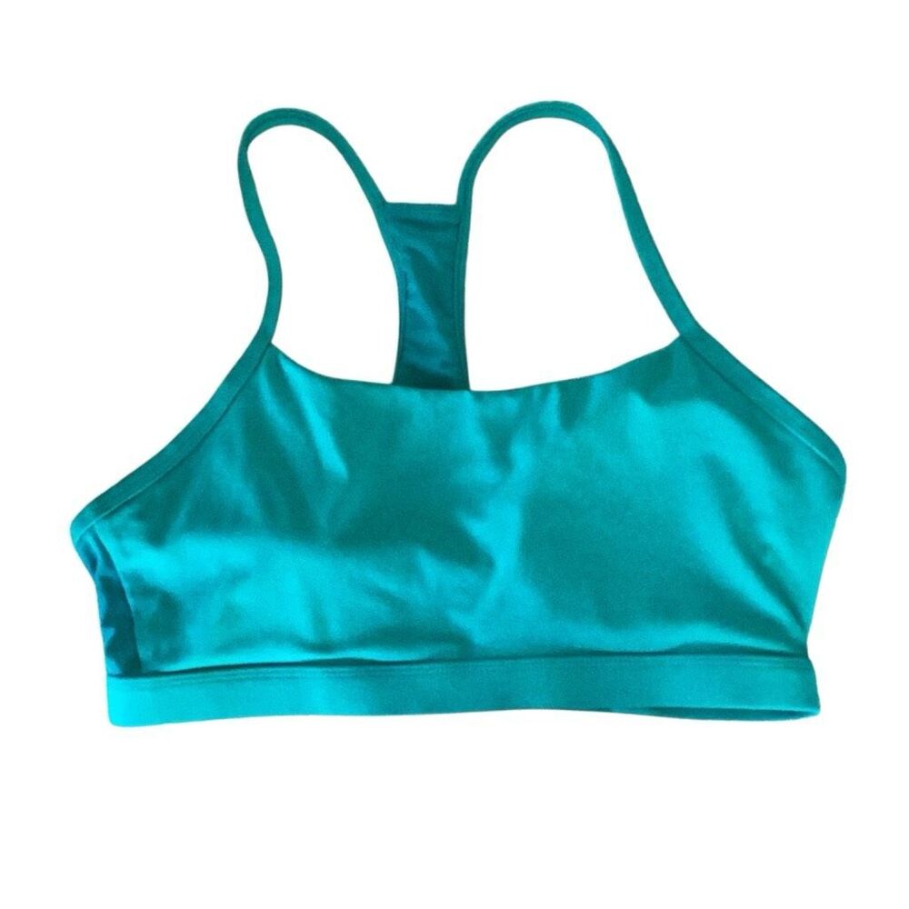 Fabletics Teal Racerback Sports Bra Athletic Workout Yoga Estimated Medium